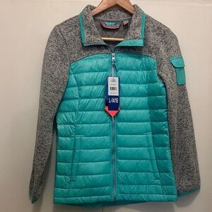 Free Country Teal and Gray Kids Puffer Jacket